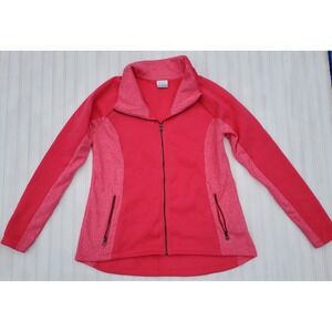 Columbia Get Going Fleece Pink Two Tone Full Zip Jacket Womens Size‎ XL Large